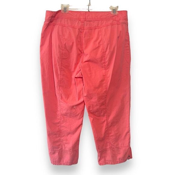 Calvin Klein Women's High Rise Cropped‎ Pants Pink Coral Size 16 - Picture 2 of 13